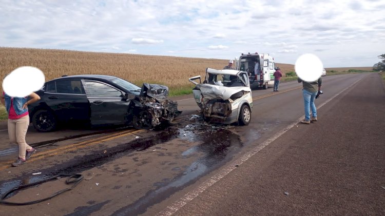 Grave acidente entre dois veículos deixa feridos na BR-468, entre Coronel Bicaco e Santo Augusto