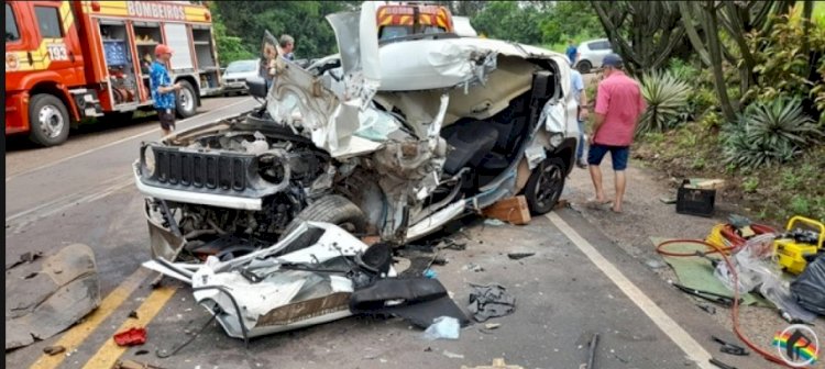 Grave acidente de trânsito deixa dois feridos na SC 163, em Itapiranga