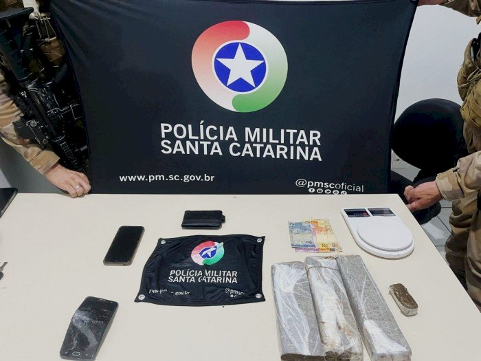 Polícia Militar detém dois suspeitos por tráfico de drogas em Guaraciaba