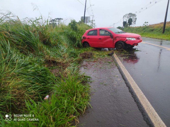 Acidente na rodovia SC-163 deixa um ferido em São Miguel do Oeste