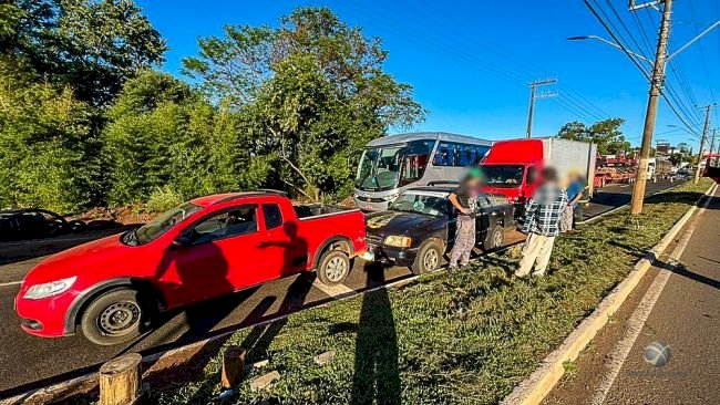 Engavetamento deixa uma pessoa ferida em São Miguel do Oeste