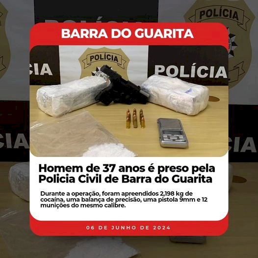 HOMEM DE 37 ANOS É PRESO NA MANHÃ DESTA QUINTA-FEIRA EM BARRA DO GUARITA