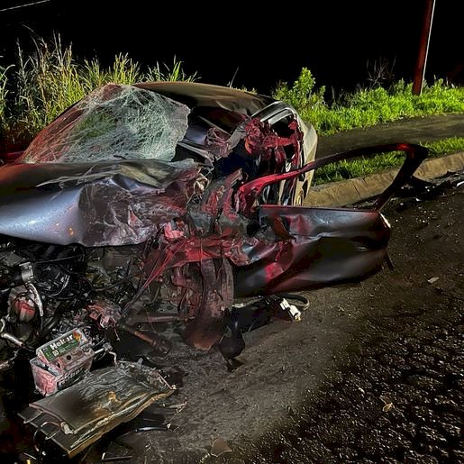 Grave acidente deixa dois feridos na BR 163, em São Miguel do Oeste