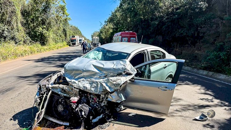 Duplo acidente é registrado na BR-282 em São Miguel do Oeste