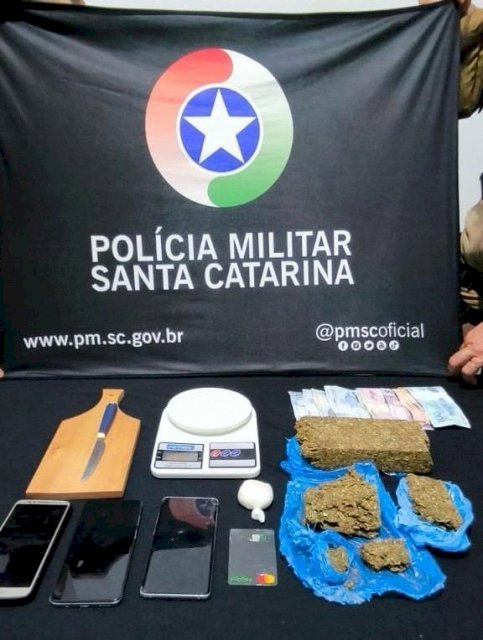 Polícia Militar prende homem em flagrante por tráfico de drogas em São Miguel do Oeste