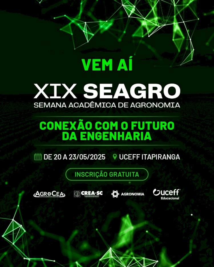 Curso de Agronomia da UCEFF Itapiranga promove a XIX SEAGRO na próxima semana